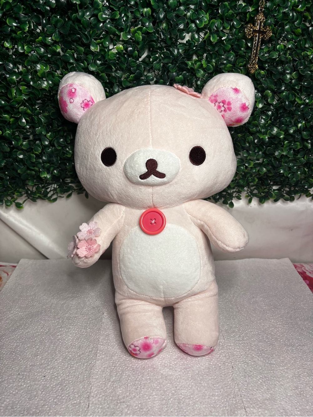 San-X Rilakkuma "Sakura Theme" Sit plushie stuffed Korilakkuma MV22701 H160mm
